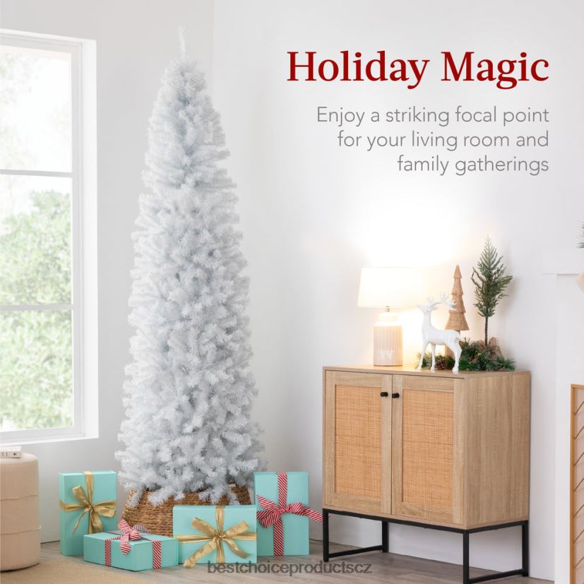 Best Choice Products bílá umělá tužka sváteční vánoční stromeček sezónní krása FF2286118