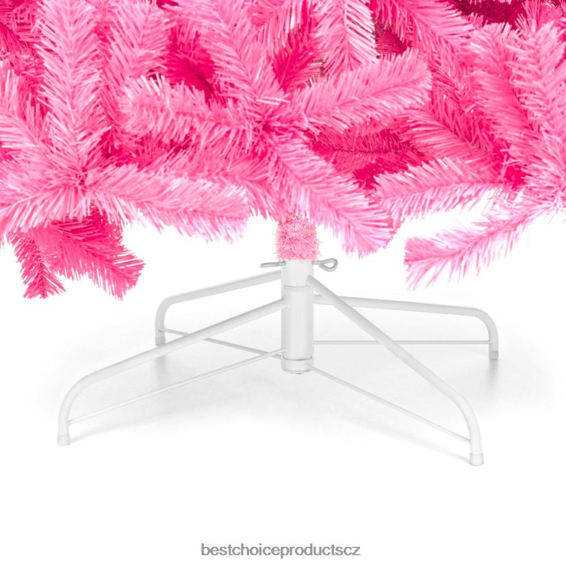 Best Choice Products růžová umělá jedle vánoční stromeček se skládacím stojanem sezónní krása FF2286193