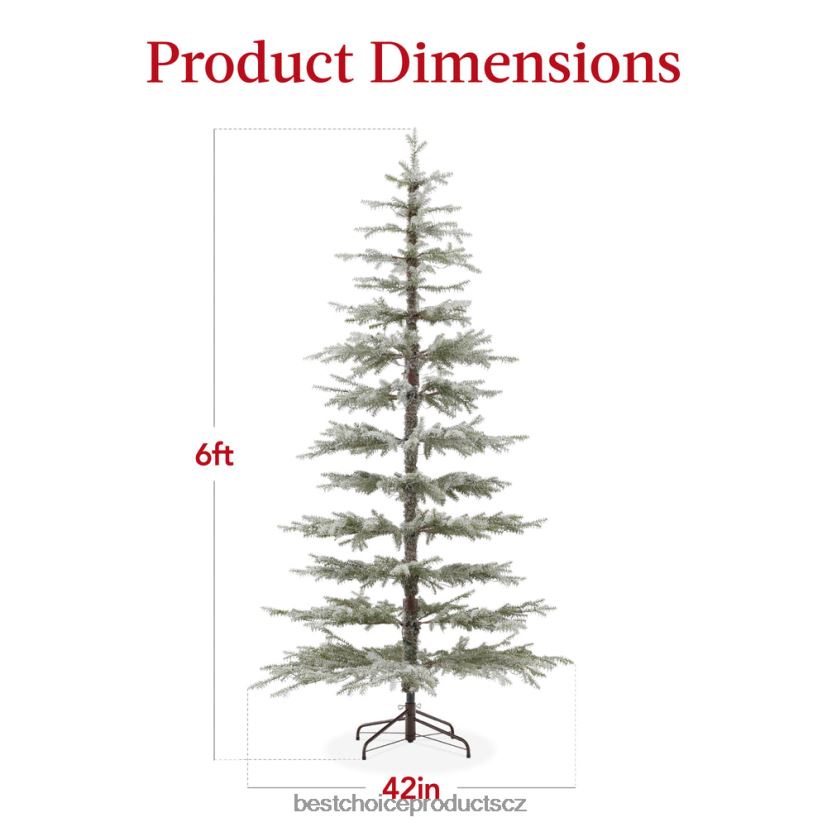 Best Choice Products předsvícený řídký vánoční stromeček s 2 v 1 LED, bezdrátové připojení sezónní krása FF228691
