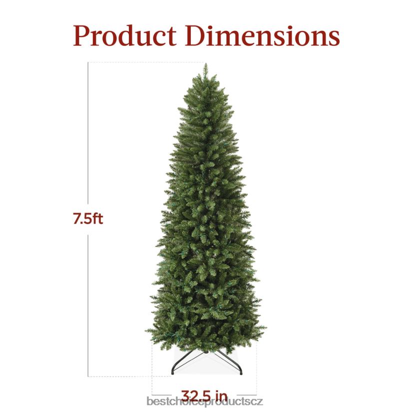Best Choice Products předsvícený vánoční stromek smrkový tužkou s žárovkami sezónní krása FF2286208