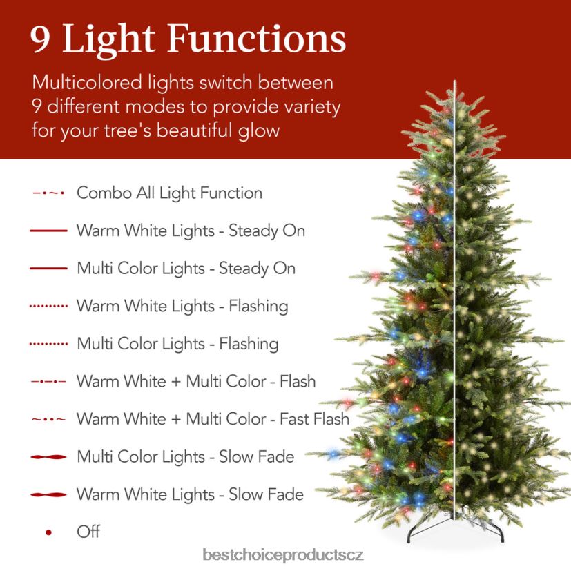 Best Choice Products pre-lit umělý osika ušlechtilá jedle vánoční strom sezónní kovový stojan FF228648