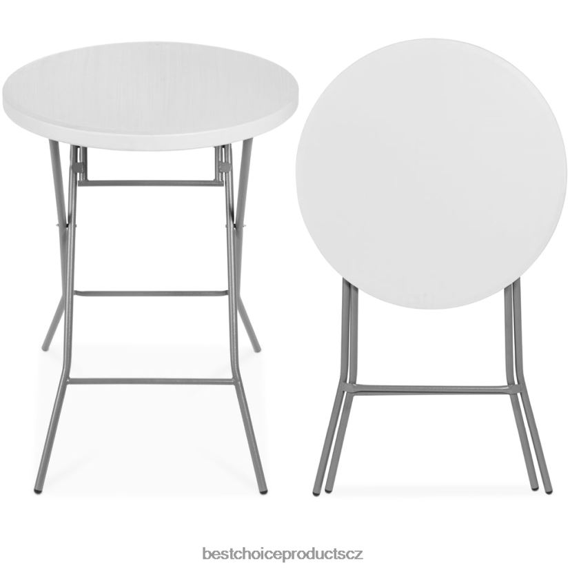 Best Choice Products výška baru skládací stůl vnitřní venkovní příslušenství se silnou deskou stolu sezónní bílý FF2286232