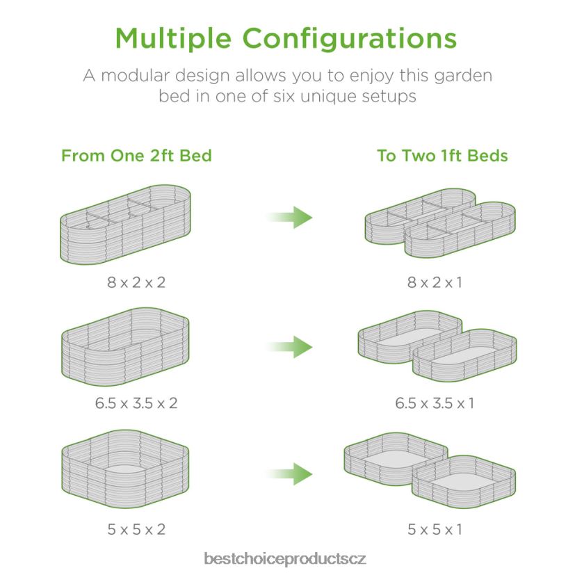 Best Choice Products kovový zvýšený zahradní záhon, oválný venkovní květináč na zeleninu trávník a zahrada | dřevěné uhlí FF2286993