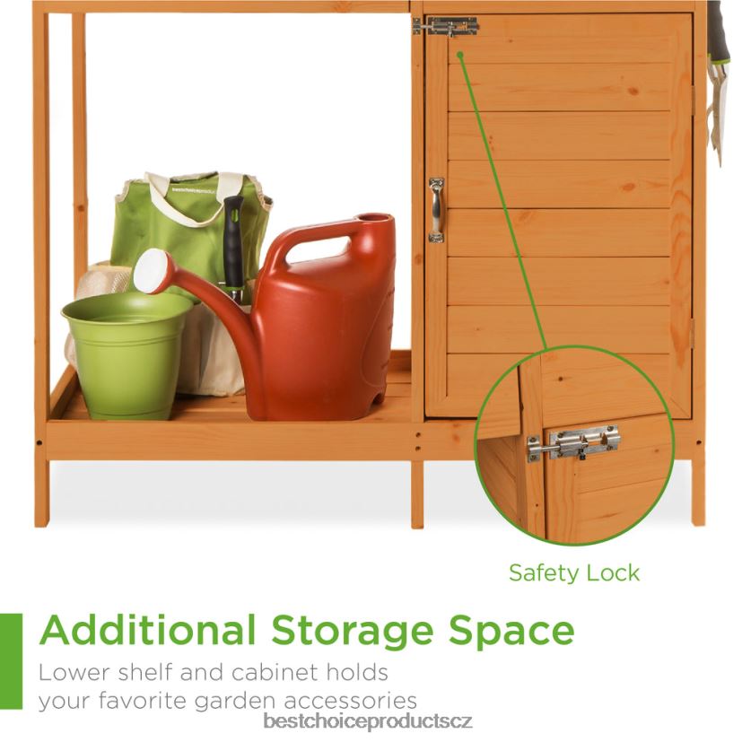 Best Choice Products zahradní dřevěná lavička s kovovou deskou stolu trávník a zahrada | přírodní FF2286998