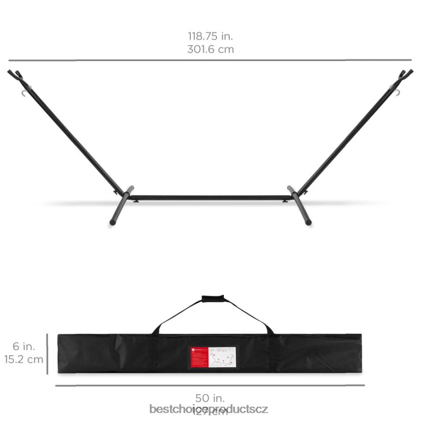 Best Choice Products Dvojitá houpací síť v brazilském stylu pro 2 osoby s taškou a ocelovým stojanem venkovní bydlení | pouštní pruhy FF2286879