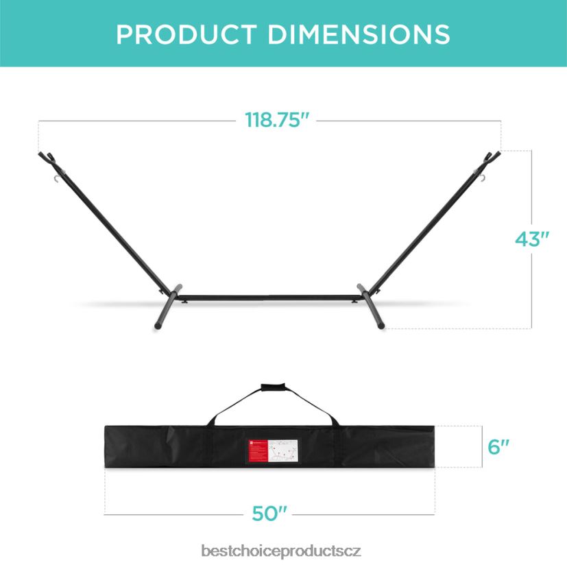 Best Choice Products Dvojitá houpací síť v brazilském stylu pro 2 osoby s taškou a ocelovým stojanem venkovní bydlení | propast FF2286882