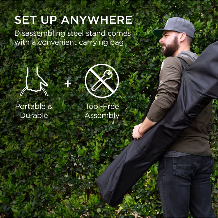 Best Choice Products nastavitelný stojan na houpací sítě pro houpací sítě 9 až 14 stop venkovní bydlení | Černá FF2286423