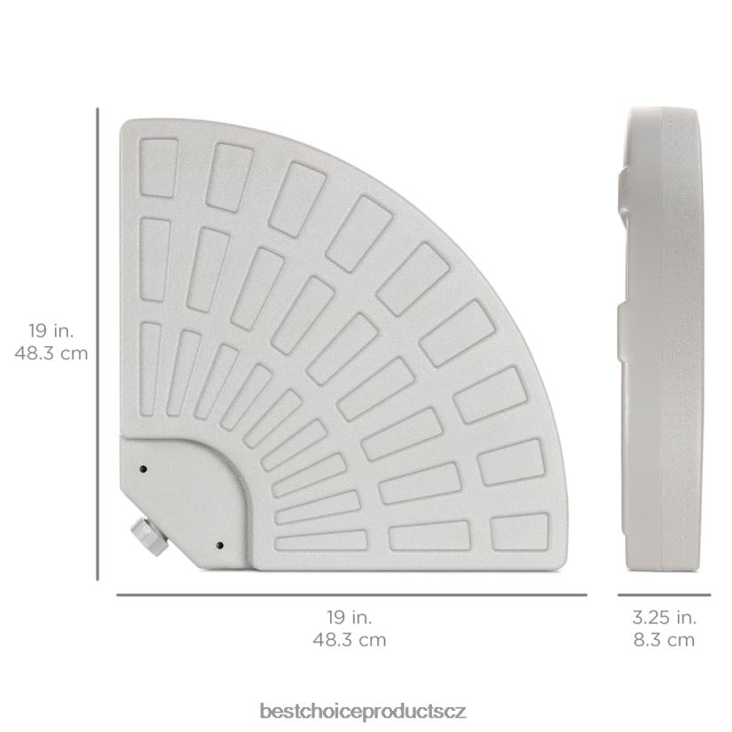 Best Choice Products 4dílný konzolový odsazený stojan na slunečníky na terasu s rukojetí venkovní bydlení | Černá FF2286911