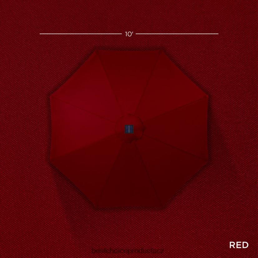 Best Choice Products solární led osvětlený terasový deštník s nastavením sklonu, UV odolnost venkovní bydlení | Červené FF22861341