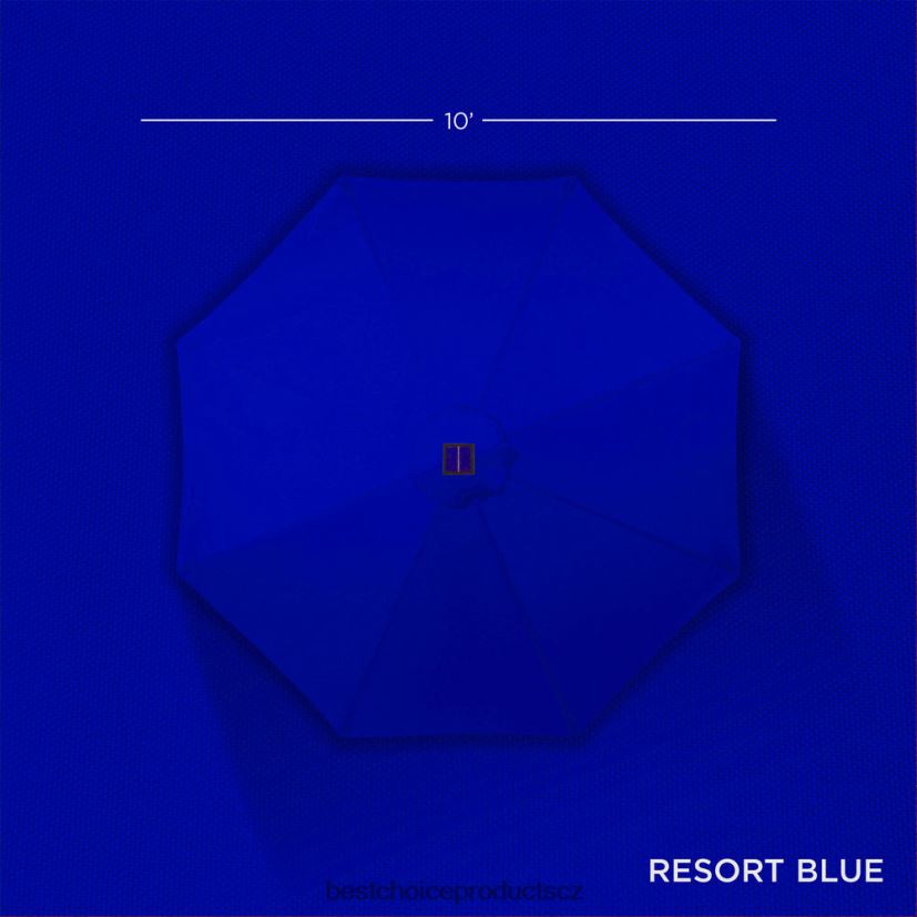 Best Choice Products solární led osvětlený terasový deštník s nastavením sklonu, UV odolnost venkovní bydlení | letovisko modrá FF22861345