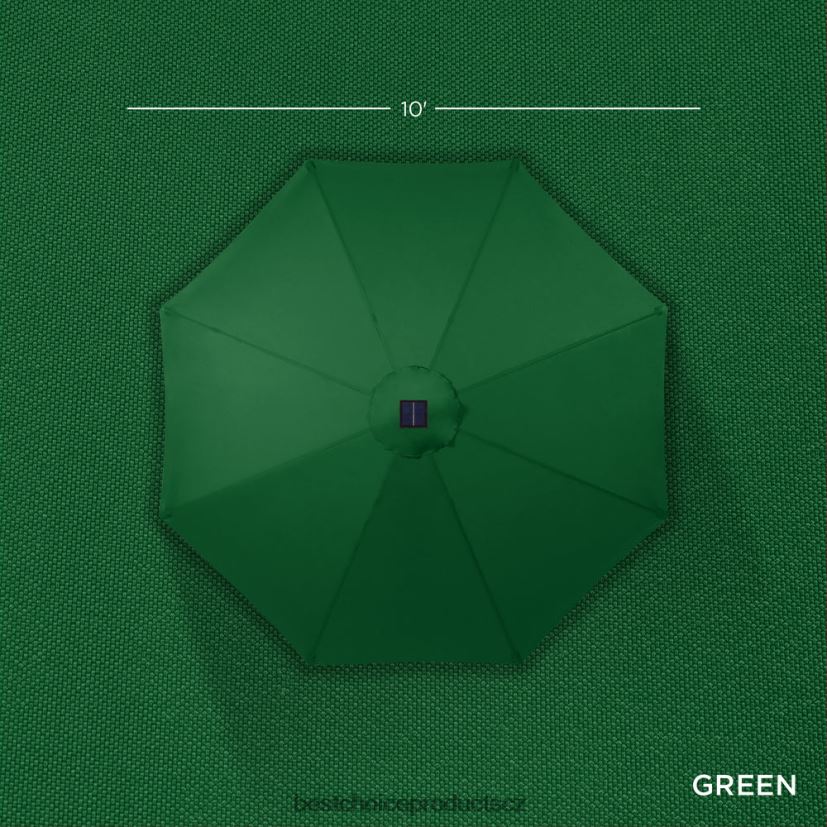 Best Choice Products solární led osvětlený terasový deštník s nastavením sklonu, UV odolnost venkovní bydlení | zelená FF22861343