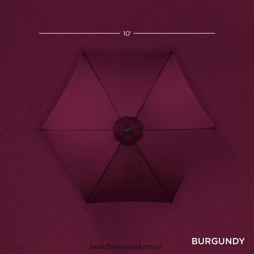 Best Choice Products venkovní ocelový trh terasový deštník dekorace s náklonem, klikou výtah venkovní bydlení | burgundské FF22861367