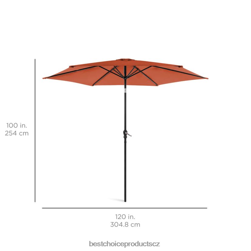Best Choice Products venkovní ocelový trh terasový deštník dekorace s náklonem, klikou výtah venkovní bydlení | rez FF22861376