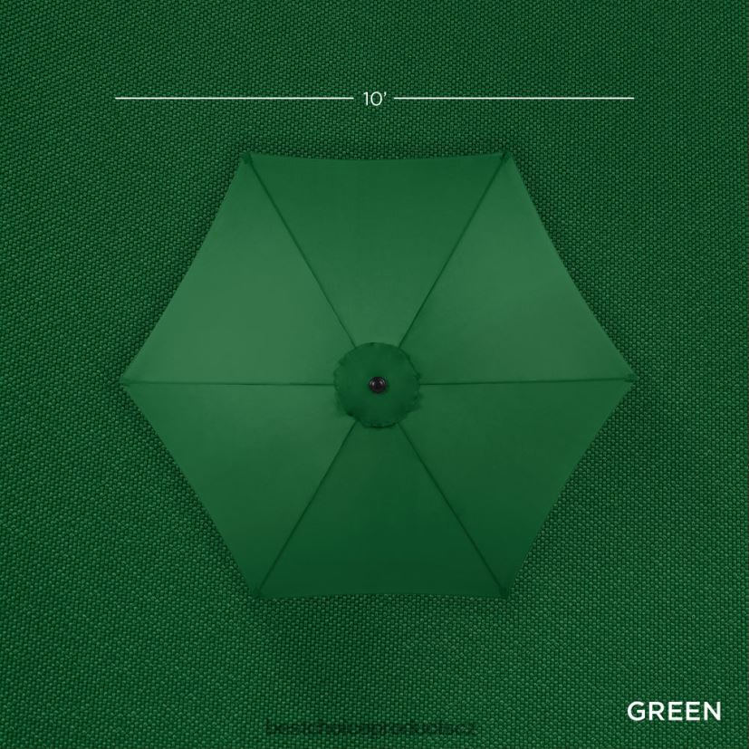 Best Choice Products venkovní ocelový trh terasový deštník dekorace s náklonem, klikou výtah venkovní bydlení | zelená FF22861371