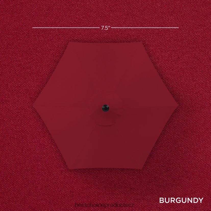 Best Choice Products venkovní solární slunečník na terasu s naklápěním tlačítkem, zdvihem klikou venkovní bydlení | burgundské FF2286862