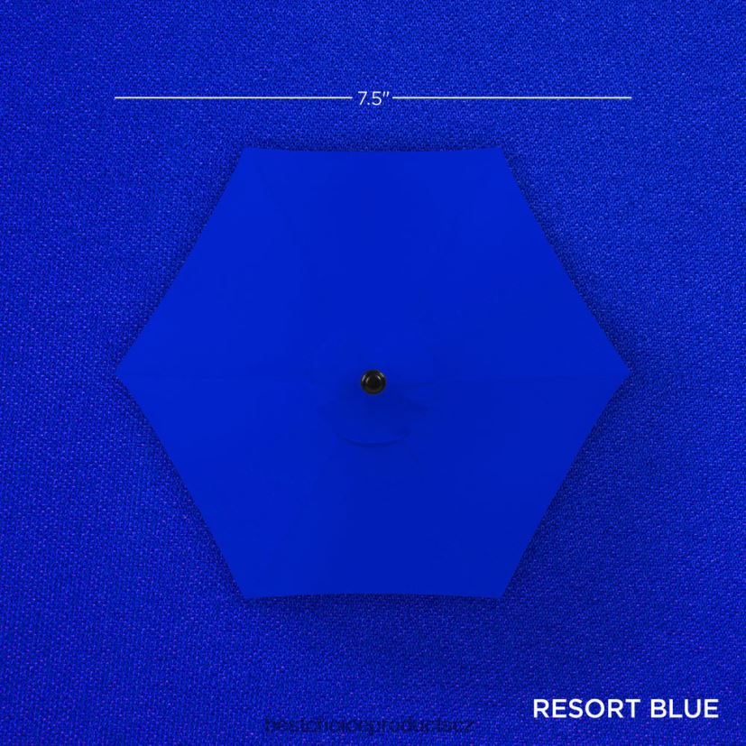 Best Choice Products venkovní solární slunečník na terasu s naklápěním tlačítkem, zdvihem klikou venkovní bydlení | letovisko modrá FF2286867