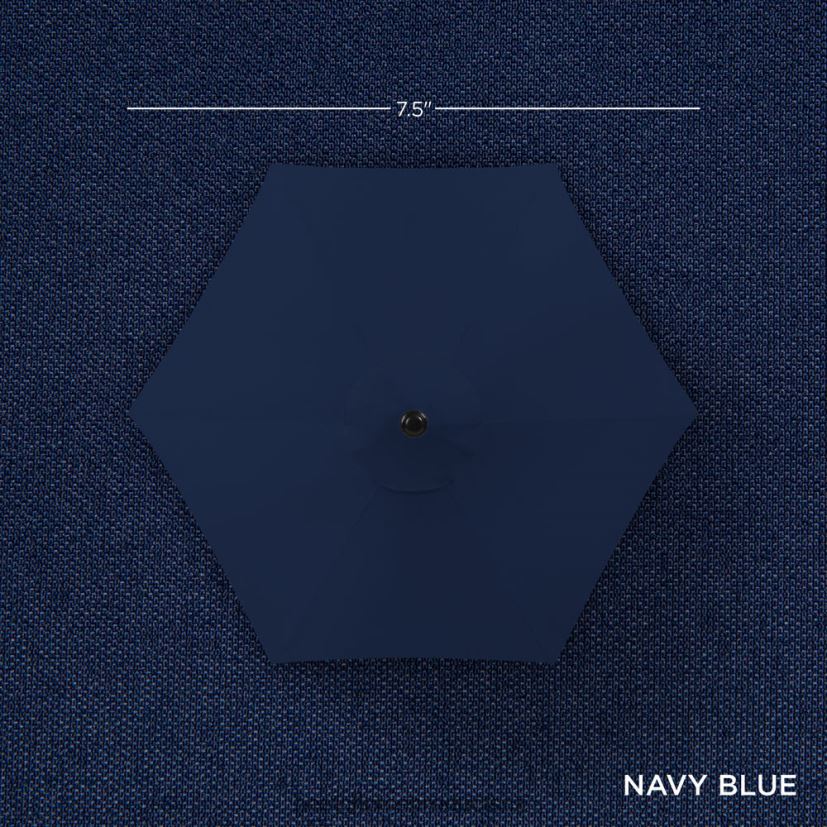 Best Choice Products venkovní solární slunečník na terasu s naklápěním tlačítkem, zdvihem klikou venkovní bydlení | námořnická modrá FF2286859