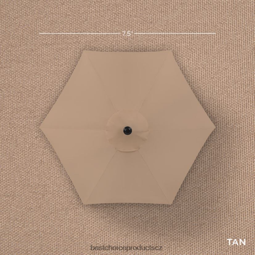 Best Choice Products venkovní solární slunečník na terasu s naklápěním tlačítkem, zdvihem klikou venkovní bydlení | opálení FF2286857