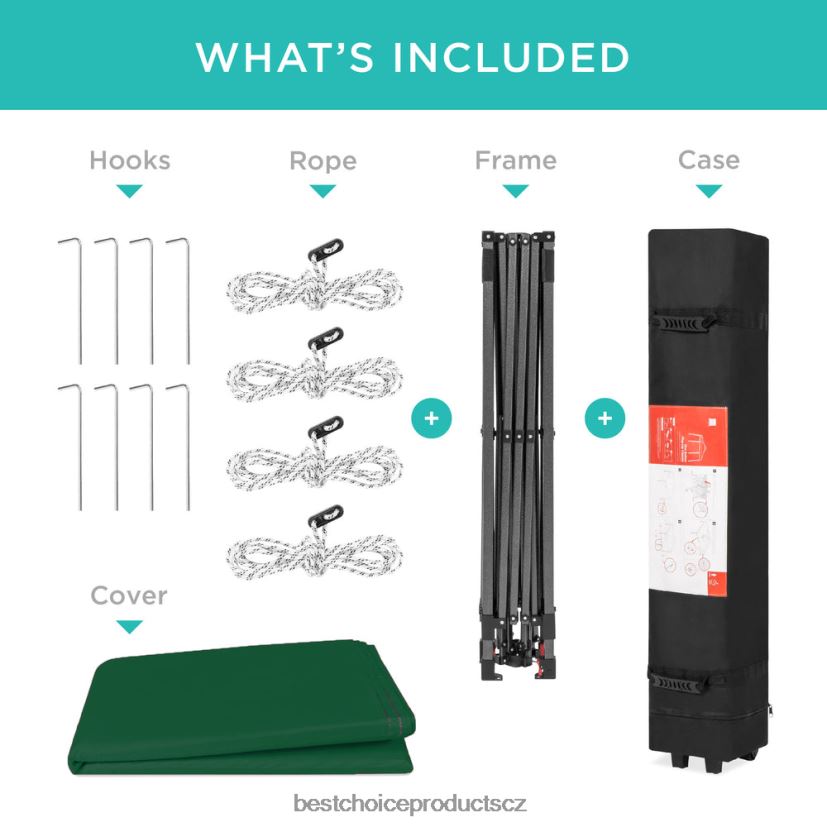 Best Choice Products okamžitá vyskakovací stříška pro jednu osobu s taškou na kolečkách venkovní bydlení | lesní zeleň FF22861061