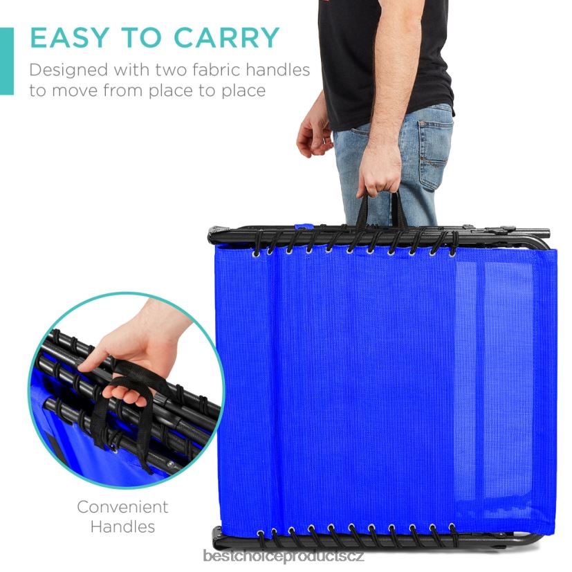 Best Choice Products přenosné lehátko na terasu venkovní křeslo s polštářem venkovní bydlení | letovisko modrá FF2286838