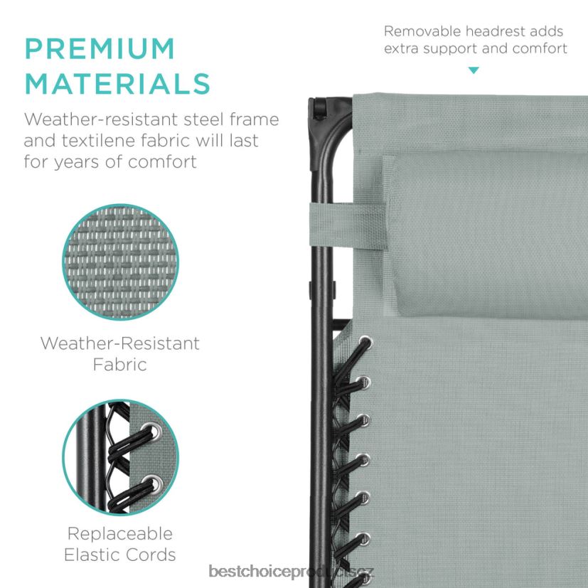 Best Choice Products skládací lehátko na terasu s nulovou gravitací s baldachýnem, postranním zásobníkem venkovní bydlení | stardew FF2286792