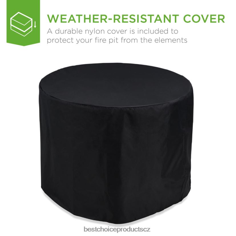 Best Choice Products kulatý stůl na ohniště, venkovní proutěné ohniště 50 000 BTU s krytem venkovní bydlení | hnědý FF22861365